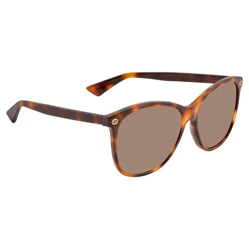 Kính Mát Gucci Brown Shaded Square Ladies Sunglasses GG0024S 002 58